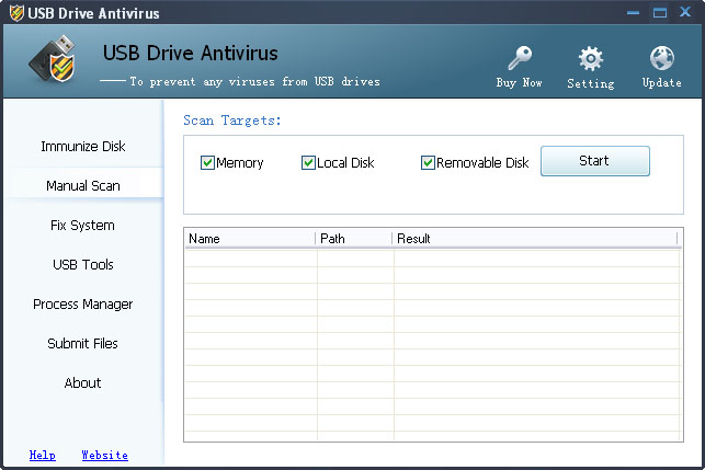 Click to view USB Drive Antivirus 3.02 screenshot